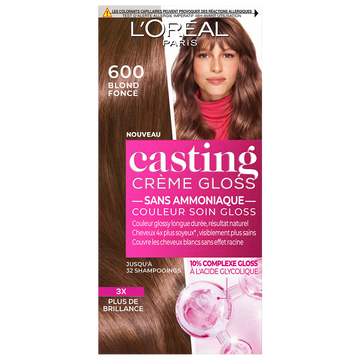 Coloration cheveux n°600 blond foncé casting crème gloss L'ORÉAL PARIS