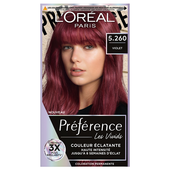Coloration cheveux n°5.26 violet éclatant L'ORÉAL PARIS