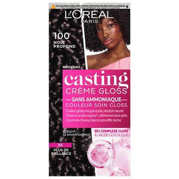 Coloration cheveux n°100 noir profond casting crème gloss L'ORÉAL PARIS