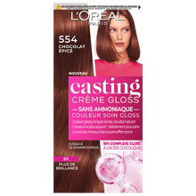 Coloration cheveux n°554 chocolat épicé casting crème gloss L'ORÉAL PARIS