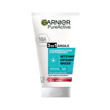 Nettoyant 3en1 argile GARNIER SkinActive Pure 150ml