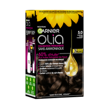 Coloration cheveux n°5.0 châtain clair fondant sans ammoniaque olia GARNIER