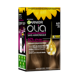 Coloration permanente sans ammoniaque châtain très clair n°6.0 OLIA