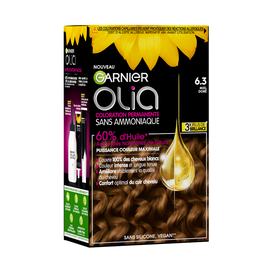 Coloration permanente sans ammoniaque miel doré OLIA, n°6.3