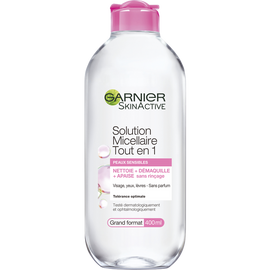 SkinActive Solution Micellaire Tout en 1 Peaux Sensibles GARNIER Flacon 400 ml