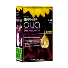 Coloration cheveux n°4.62 carmin velours permanente olia GARNIER