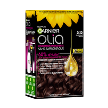 Coloration cheveux n°5.15 chocolat glacé permanente olia GARNIER