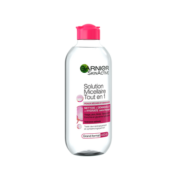 SkinActive Solution Micellaire Tout en 1 Peaux Sèches & Sensibles GARNIER Flacon 400 ml