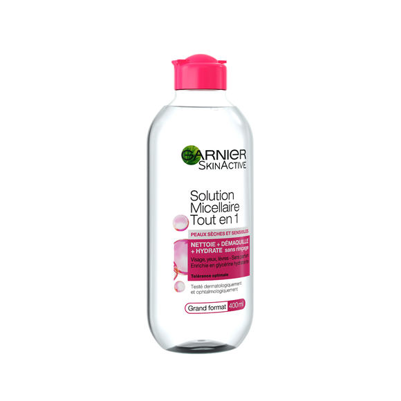 Solution micellaire peaux sèches et sensibles GARNIER - flacon 400ml