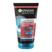 Masque GARNIER anti-points noirs 3en1 Pure active 150ml