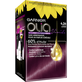 Coloration permanente sans ammoniaque vivids,violet profond n°4,26 OLIA
