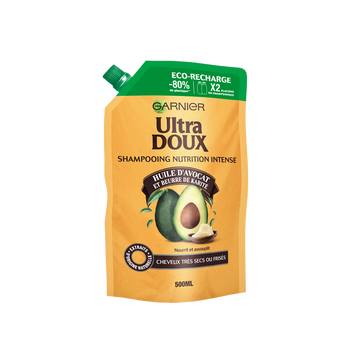 Shampooing Nourrissant Avocat Karité Eco Recharge ULTRA DOUX 500ml