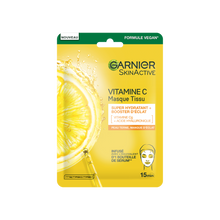 Masque visage tissu booster d'éclat à la vitamine c GARNIER - sachet1