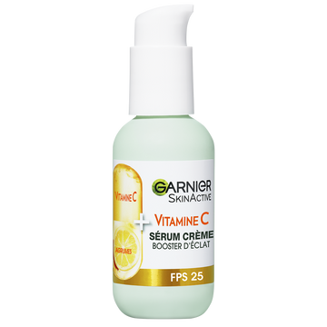 Sérum Crème Visage 2en1 Vitamine C Booster d'éclat GARNIER Flacon Pompe 50 ml