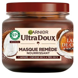 Masque Remède Nourrissant Lait de Coco Macadamia ULTRA DOUX 340ml