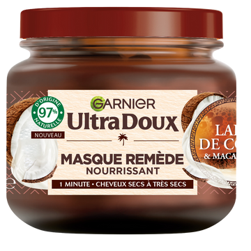 Masque Remède Nourrissant Lait de Coco Macadamia ULTRA DOUX 340ml