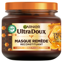 Masque cheveux reconstituant trésors de miel ULTRA DOUX - pot 340ml