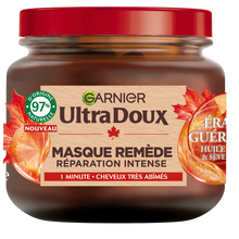 Masque capillaire remède réparation intense érable ULTRA DOUX - pot 340ml