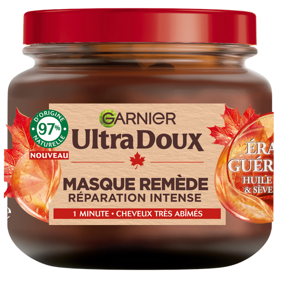 Masque capillaire remède réparation intense érable ULTRA DOUX - pot 340ml