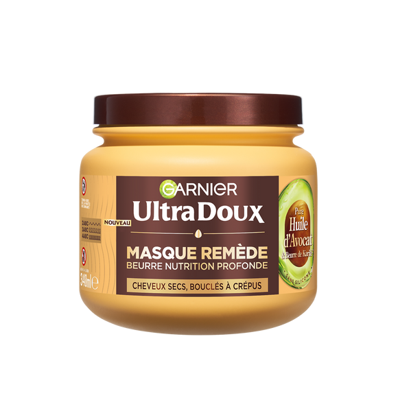 Masque nutrition cheveux secs, bouclés ULTRA DOUX -340 ml