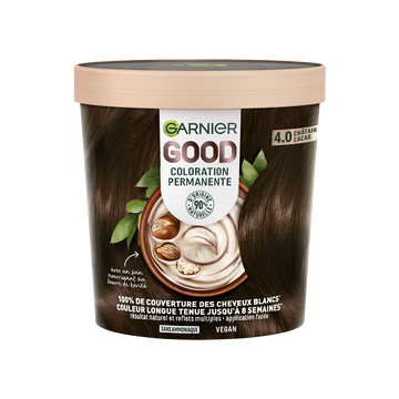 Coloration cheveux n°4.0 châtain cacao permanente sans ammoniaque GARNIER