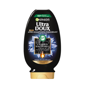 Après-Shampooing ultra doux charcoal GARNIER 200ml