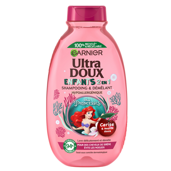 Shampooing Démêlant Enfant Cerise Petite Sirène ULTRA DOUX 300ml