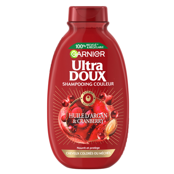Shampooing nourrissant à l'huile d'argan et cranberry ULTRA DOUX - 300ml