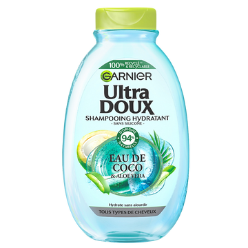 Shampooing Hydratant Eau de Coco Aloe Vera ULTRA DOUX 300ml