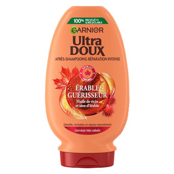Après-shampoing ricin réparation intense erable ULTRA DOUX - flacon 250ml