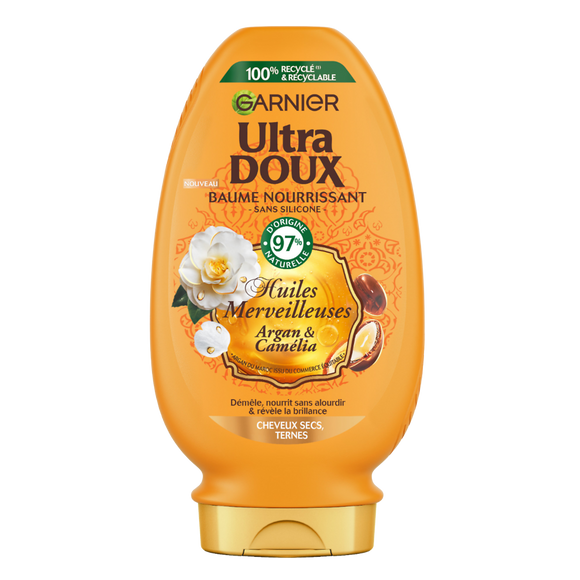 Après-shampoing nourrissant argan camélia ULTRA DOUX - flacon 250ml