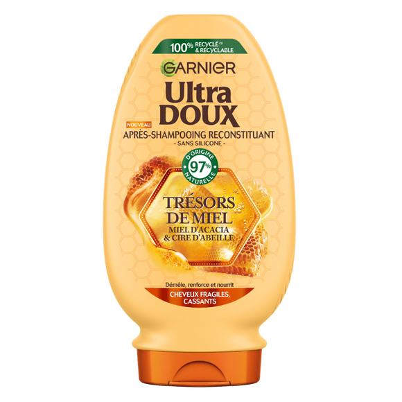 Après-shampoing reconstituant trésors de miel ULTRA DOUX - flacon 250ml