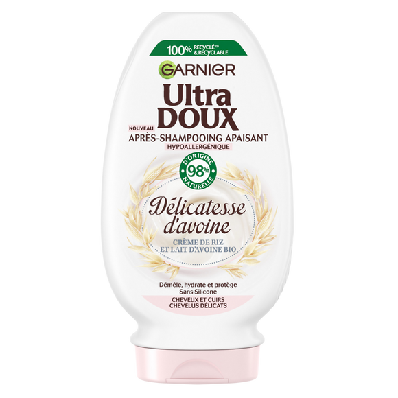 Après-shampoing hydratant apaisant avoine ULTRA DOUX - flacon 250ml
