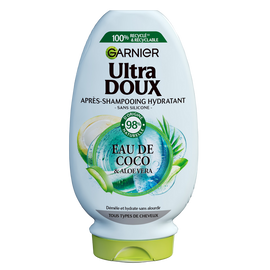 Après-Shampooing Hydratant Eau de Coco Aloe Vera ULTRA DOUX 250ml