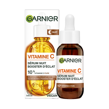 Sérum visage nuit booster d'éclat à la vitamine c GARNIER -flacon 30ml