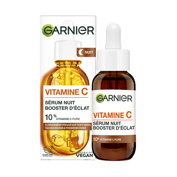 Sérum visage nuit booster d'éclat à la vitamine c GARNIER -flacon 30ml