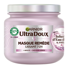 Masque cheveux lissant 72h eau de riz amidon ULTRA DOUX - pot 340ml