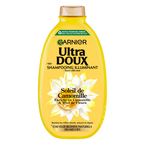 Shampooing illuminant camomille miel ULTRA DOUX -600 ml