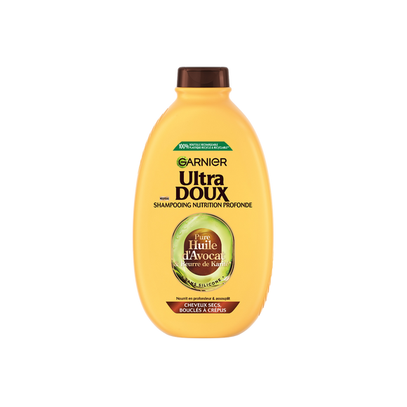 Shampoing nourrissant avocat karité cheveux bouclés ULTRA DOUX - 600ml