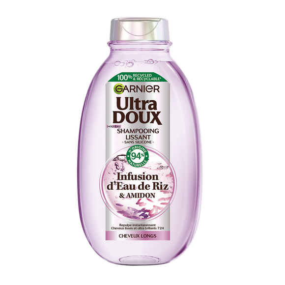 Shampoing lissant infusion d'eau de riz ULTRA DOUX - flacon 250ml