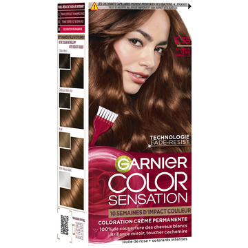 Coloration Châtain Clair Cannelle 5.35 COLOR SENSATION Garnier