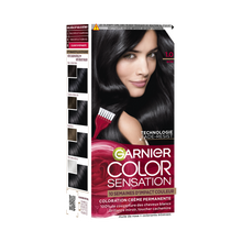 Coloration cheveux n°1 noir permanente color sensation GARNIER