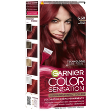 Coloration cheveux n°6.60 rouge profond permanente color sensation GARNIER
