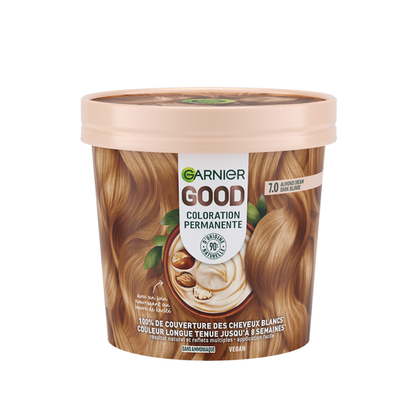 Coloration cheveux n°7.0 blond foncé amande résultat naturel GARNIER