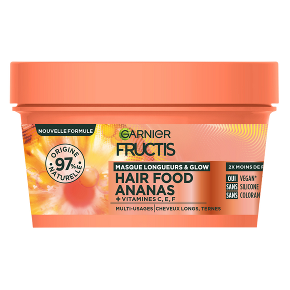 Masque capillaire hydratant à l'ananas FRUCTIS - pot 320ml