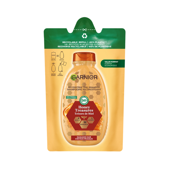 Shampoing eco-recharge reconstituant aux 3 miels ULTRA DOUX - 250ml