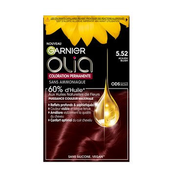 Coloration cheveux n°5.52 acajou blush sans ammoniaque olia GARNIER