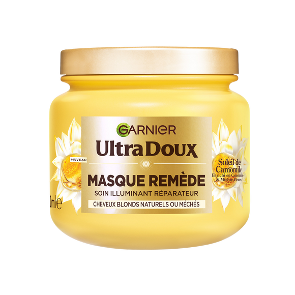 Masque remède GARNIER Ultra Doux camomille cheveux blonds 340ml
