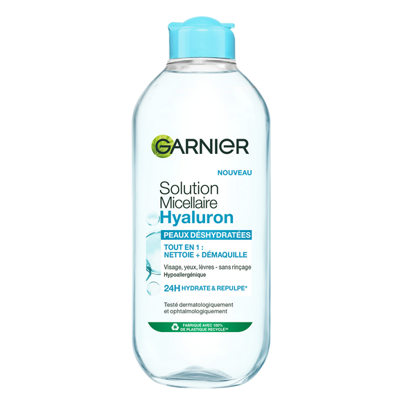 Solution micellaire tout en 1 à l'acide hyaluronique GARNIER Skinactive 400ml
