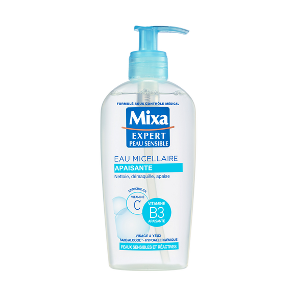 Eau micellaire apaisante tout en 1 pour peaux sensibles MIXA - flacon200ml